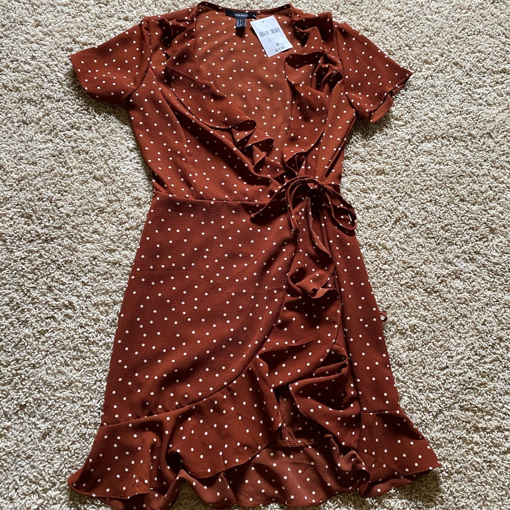 Forever 21 Brownish / Burnt Orange Wrap Dress